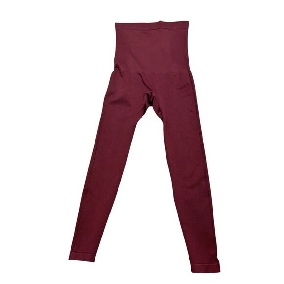 Ladies Shapermint High-Waisted Burgundy Shape wear Leggings‎ Size Medium - Picture 1 of 11
